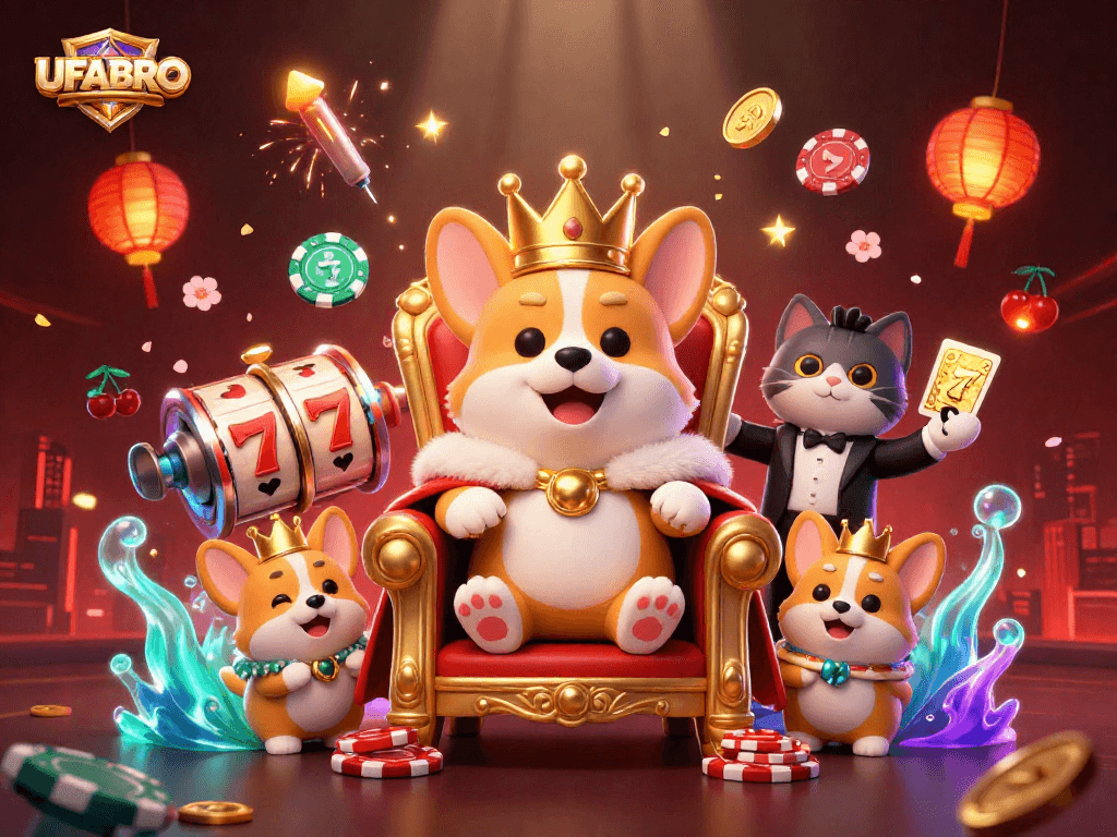 Experience thrilling slots at UFABRO with vibrant characters and dynamic gaming elements.
