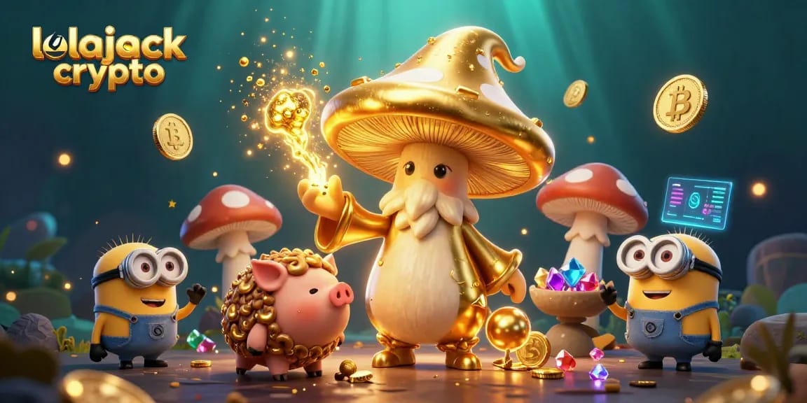 Engage with lolajack crypto amid vibrant magical elements in a dynamic casino scene.