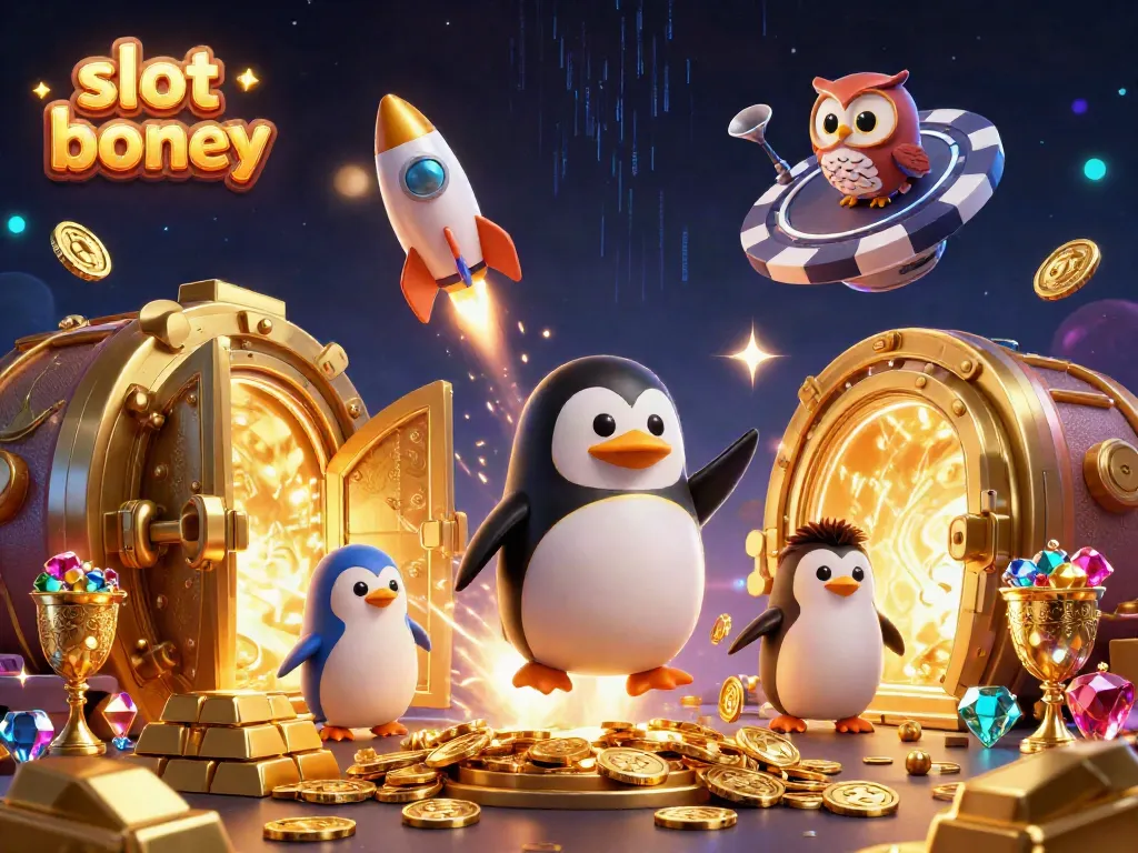 Experience thrilling action and winning with slot bonus in a vibrant casino-themed illustration.