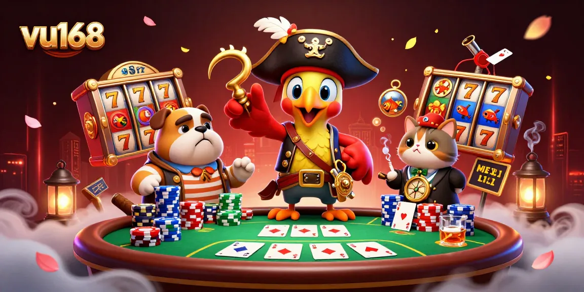 Experience exciting gameplay on vu168 with colorful casino elements and vibrant character interactions.
