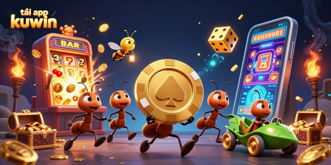 Engage in exciting gameplay with tải app kuwin featuring a whimsical heist scene and vibrant casino elements.