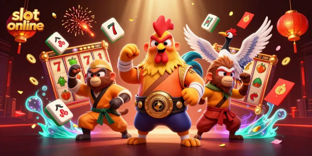 Slot online dengan simbol jackpot dan elemen permainan, menambah keseruan pengalaman bermain.