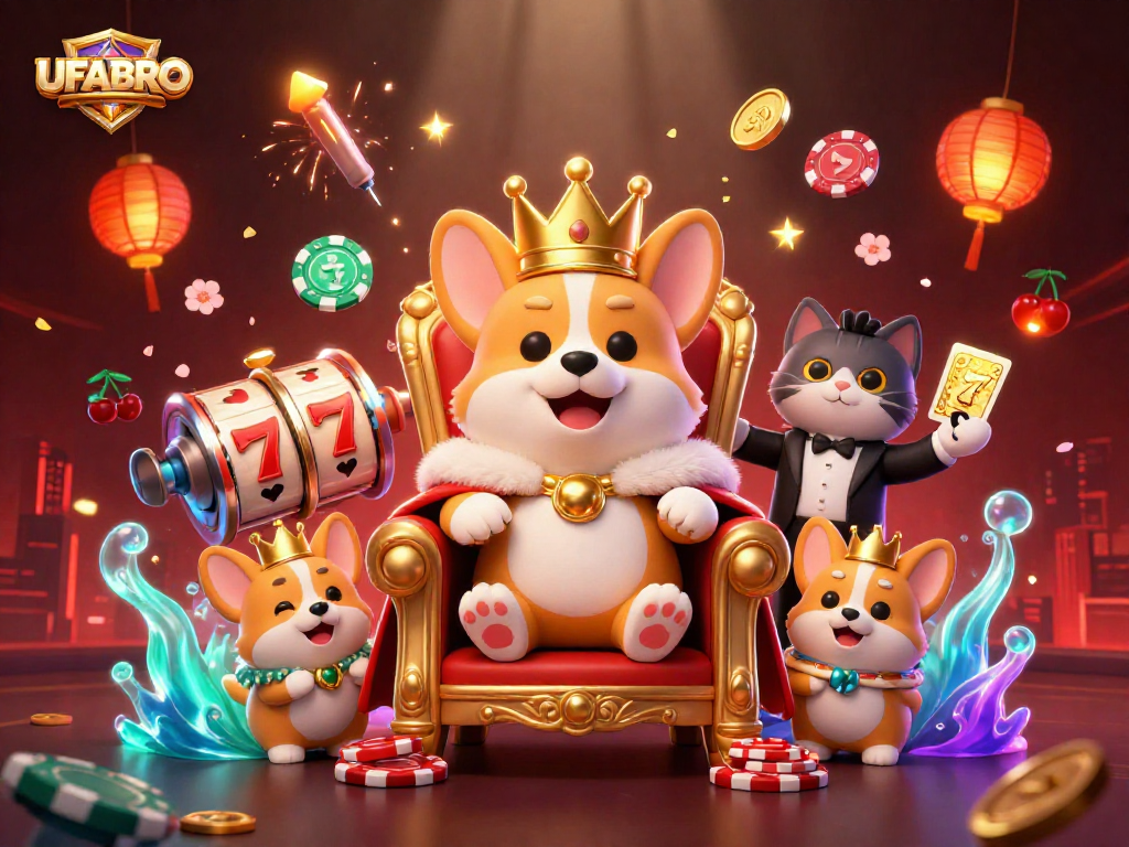 Experience thrilling slots at UFABRO with vibrant characters and dynamic gaming elements.