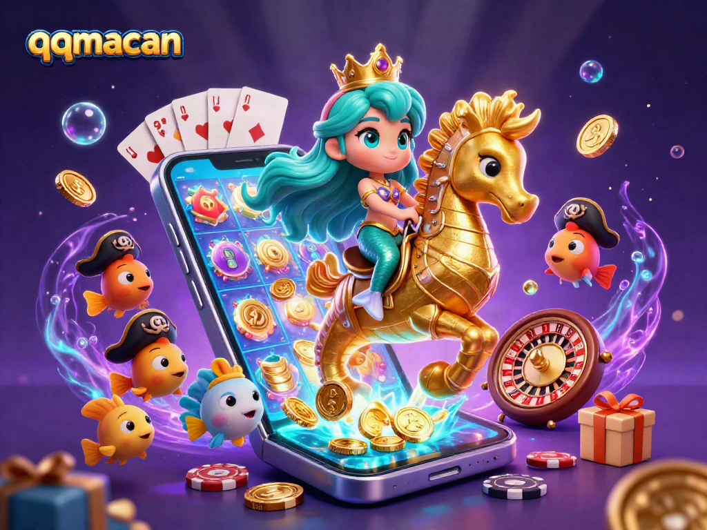 Experience thrilling wins with qqmacan's vibrant casino games in a colorful underwater world.