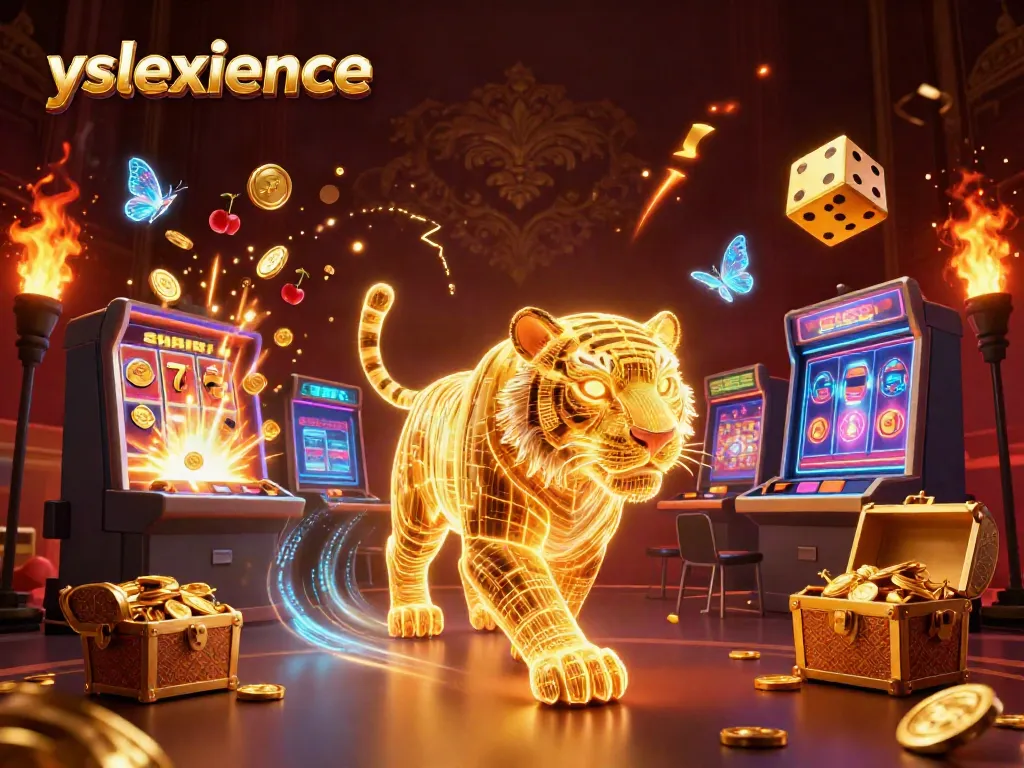 Experience golden jackpot excitement with yslexperience in a dynamic casino scene filled with rich elements.