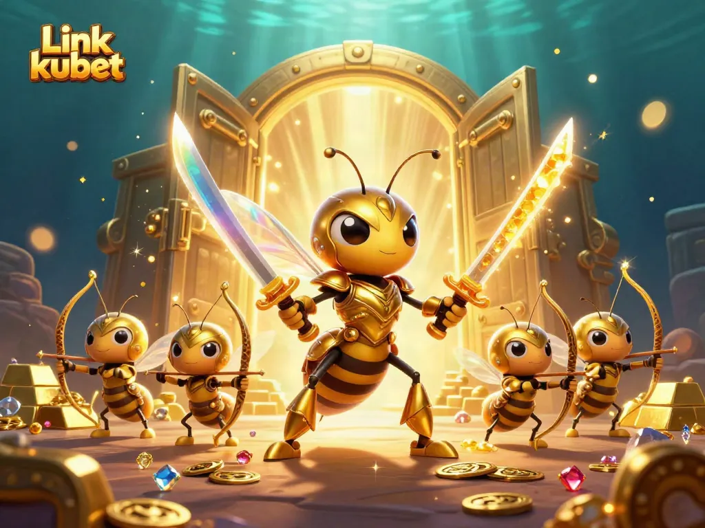 Experience thrilling gameplay with Link kubet, featuring vibrant characters and a treasure-filled scene!