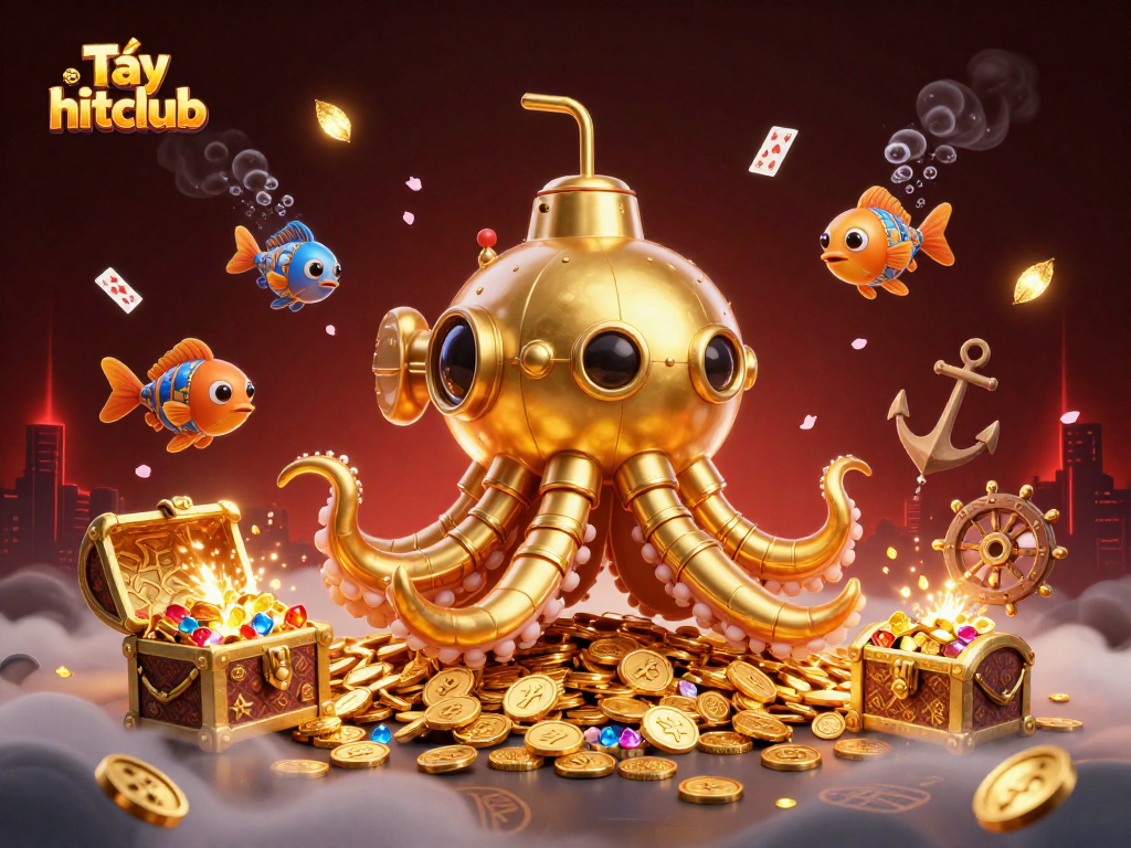 Tải hitclub and experience a thrilling underwater adventure in this vibrant 3D casino scene.