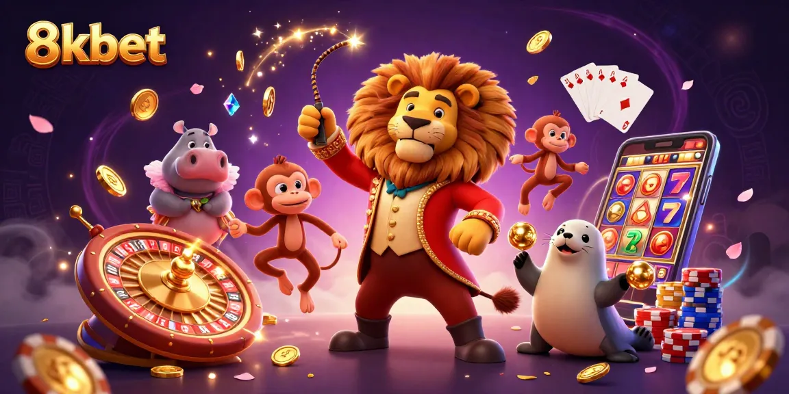 Experience the exciting world of 8kbet with dazzling casino games and vibrant characters.