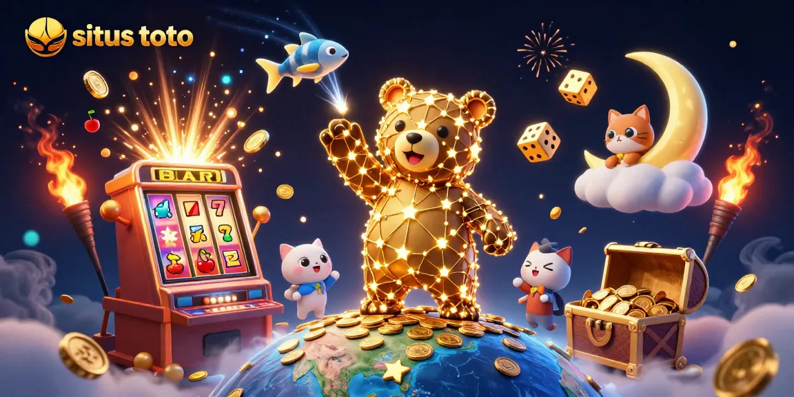 Menangkan jackpot dengan situs toto dalam ilustrasi kasino yang penuh warna dan detail.
