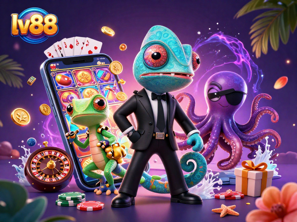 Experience thrilling action at lv88, featuring secret agent characters in a vibrant casino setting.