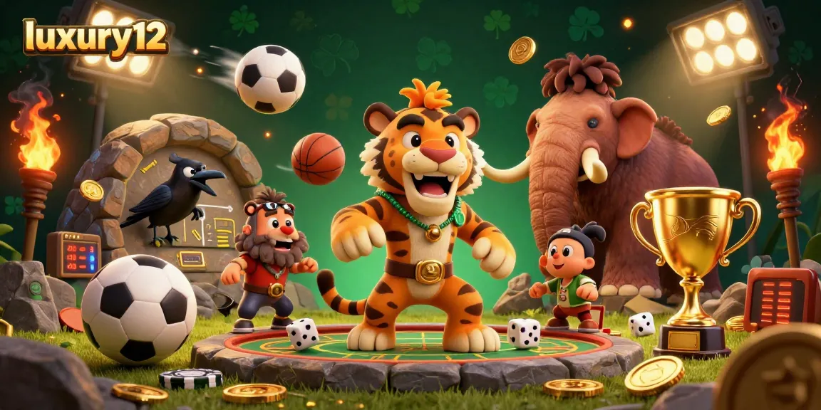 Experience thrilling gameplay with luxury12 at a vibrant prehistoric casino featuring dynamic characters and rich graphics.
