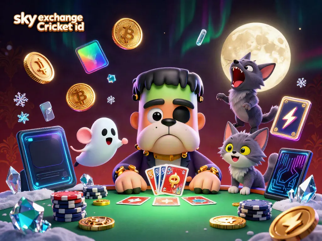 Experience thrilling bets with Sky Exchange Cricket ID at a mystical casino table.