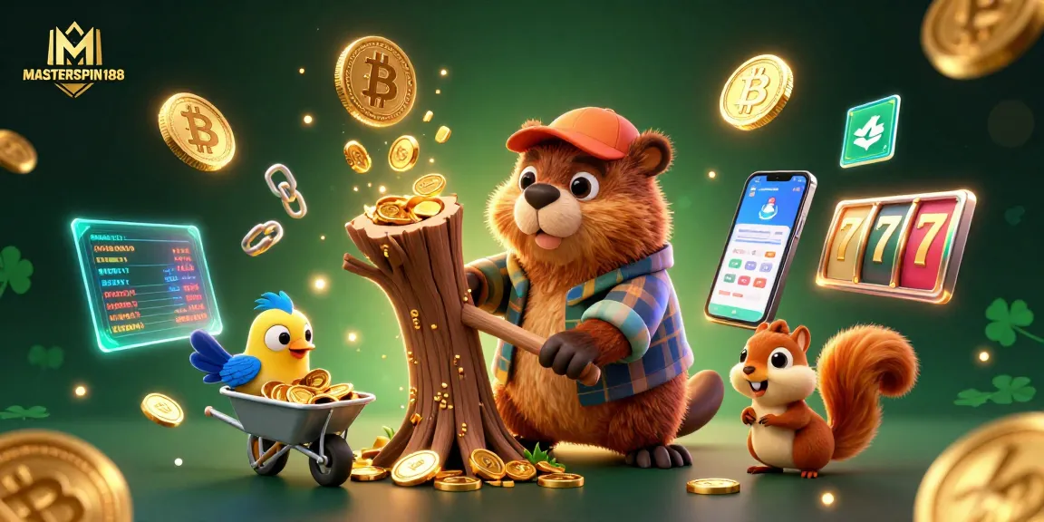 Join the fun at MASTERSPIN188 with vibrant slot gaming where golden coins rain down.