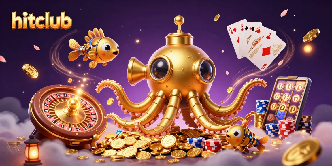 Experience thrilling gameplay at hitclub with the golden kraken submarine and vibrant casino elements.