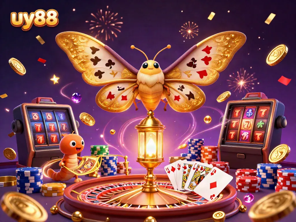 Enjoy thrilling gameplay with uy88 in this vibrant 3D casino scene featuring rich visuals!