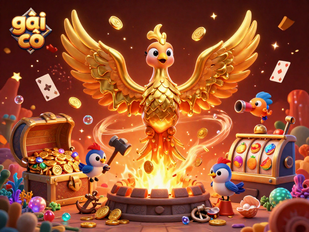 Experience the thrill of gaming with gái gọi as vibrant coins and cards unite in a stunning casino scene.